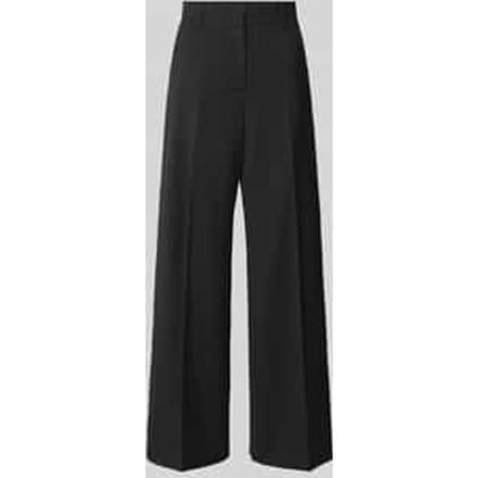Loose fit wijde broek van pure scheerwol, model 'VISIVO'