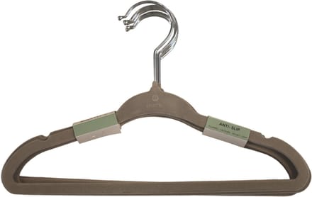 Puck Kledinghanger - 6 stuks - Velours Zand