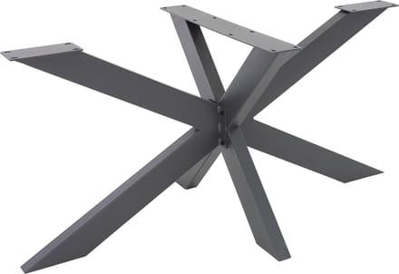 ML-Design Spider tafelonderstel meubelpoten 78x71x150 cm antraciet staal X-design kruisonderstel heavy-duty metalen tafellopers geschikt voor DIY eettafel industrieel design eenvoudige montage voor wand- of vloerbevestiging