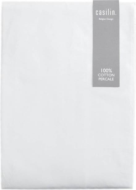Casilin - Luxe Hoeslaken - Perkal Katoen - Wit - 90x200cm