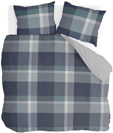 Byrklund Dekbedovertrek Preppy Squares - 200x220 - 100% Polyester - Blauw