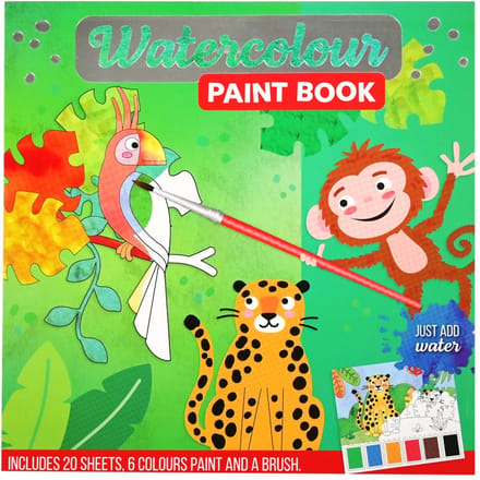 Waterverf Kleurboek - Jungle - Met verf en kwast