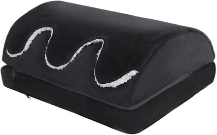 Voetsteun onder bureau - Beenverhoger kussen - Ergonomisch werken - Verstelbare hoogte - 48x33 cm - Grijs