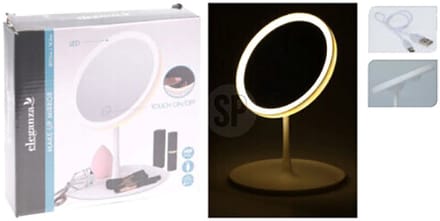 van der Meulen make-up spiegel LED speelgoed 18x27cm multicolor.