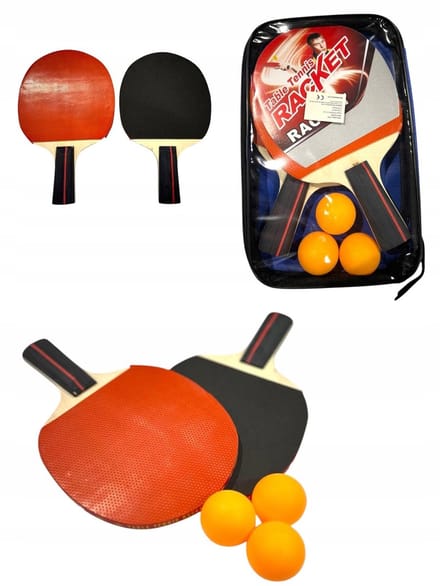 Pingpongtafeltennisset met 3 Ballen en Schoffels
