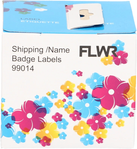 FLWR - Adreslabel / 99014 / Wit - Geschikt voor Dymo
