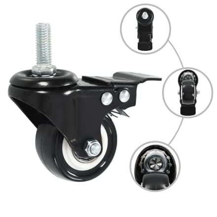 vidaXL - Zwenkwielen - 32 - st - met - remmen - 50 - mm