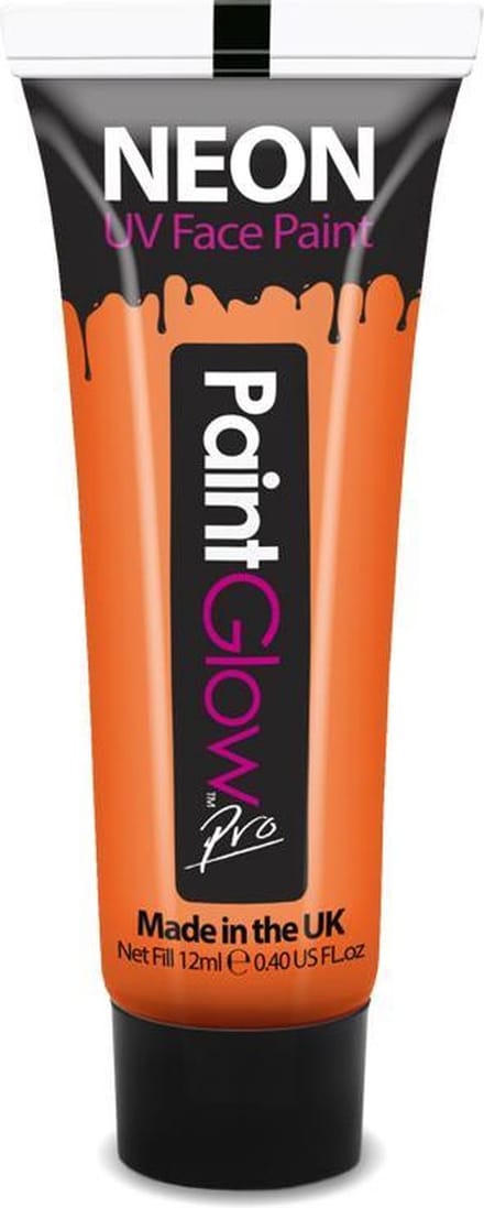Paintglow UV verf glow in the dark - oranje
