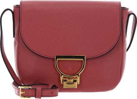 COCCINELLE Leren Schoudertas Arlettis Crossbody Grained Leather Pot Lichtrood