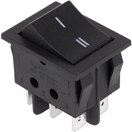 ProRide Wipschakelaar I-II - 15A 250V - 20A 125V - SW-IRS-2 - Zwart