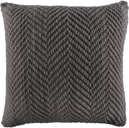 Tiseco - Kussen (gevuld) RENEE - Gebreide look - 45x45 cm, grijs