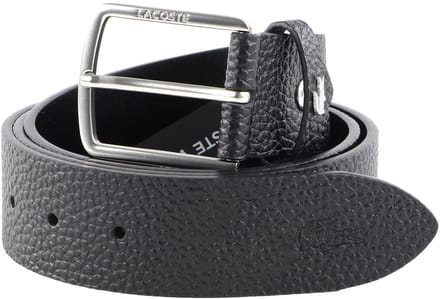 LACOSTE Leren Riem Casual Belt W90 Noir Zwart