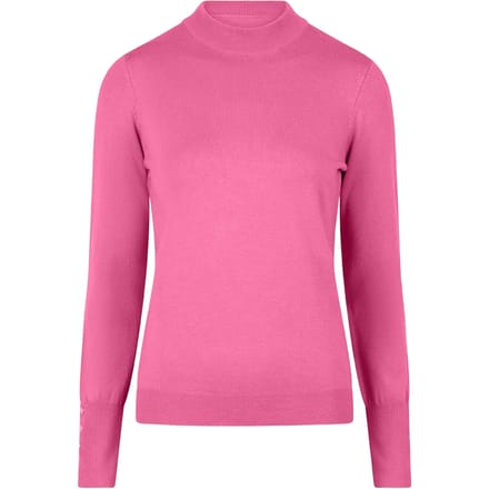 EsQualo Sweater Basic Buttons Pink Maat: XL | Sweaters Outlet | Dames | Roze