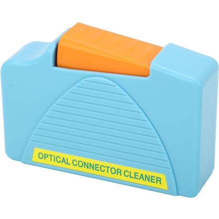 Boîte de nettoyage pour fibre optique Nettoyeur de connecteurs optiques Face d'extrémité de cordon de raccordement Accessoires pour câbles bleu