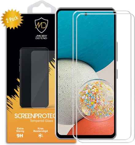 2-Pack MobyDefend Screenprotectors - Geschikt voor Samsung Galaxy A53 - Case-Friendly Screensavers - Gehard Glas