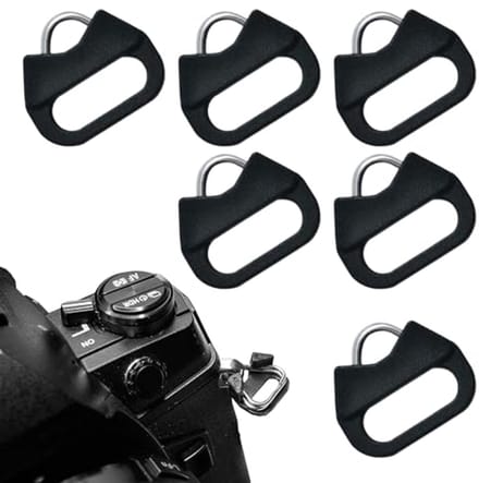 Camera-driehoekige splentringen, camerariem-adapter en karabijnhaakset voor O-ring camera's - 6 stuks
