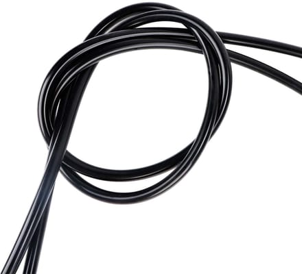Dailygoods- Siliconen Slang - Vacuümslang 6 mm - Hoge Temperatuur - Buitendiameter 10 mm - Lengte 3 m - Zwart