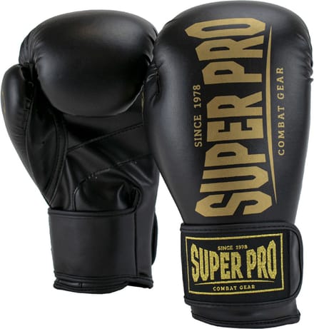 Super Pro Combat Gear Champ SE (kick)bokshandschoenen Zwart/Goud 8oz
