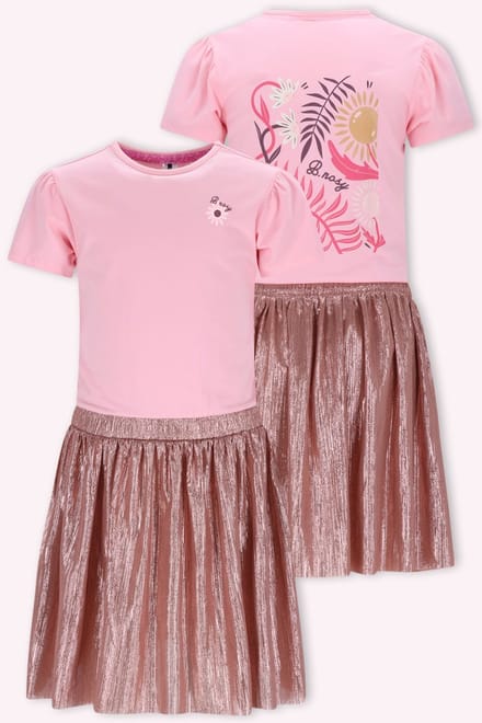 B.Nosy Y602-5849 meisjes jurk roze - Maat 98