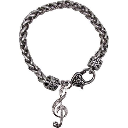 Armband met hanger vioolsleutel