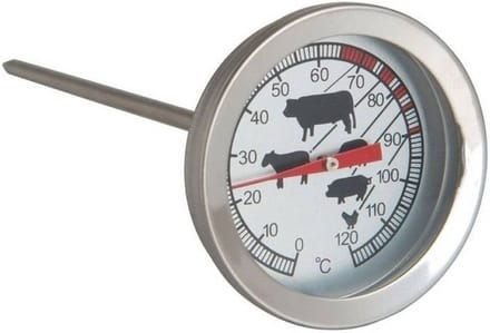 Benson Vleesthermometer - analoog - RVS - 12,5 cm - keukenthermometer