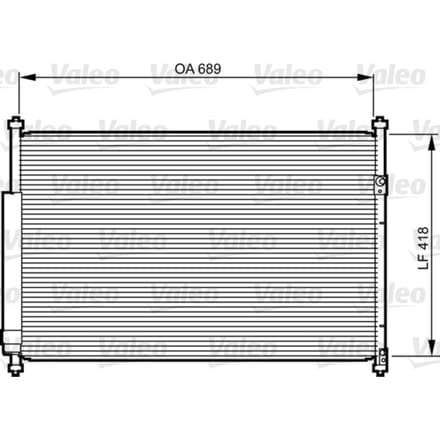 Condensator, airconditioning VALEO 814228