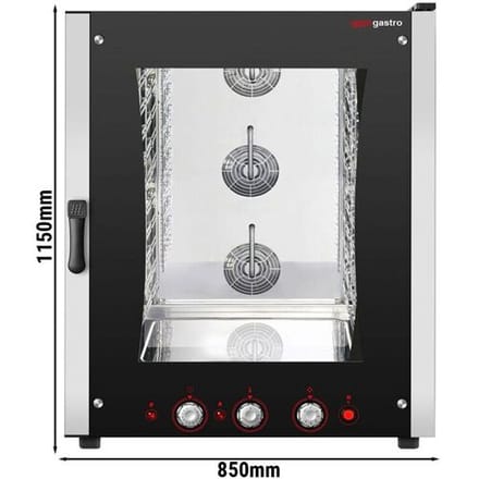 GGM Gastro Kombidämpfer - Manuell - 10x GN 1/1 oder EN 600x400 Zilver / Zwart