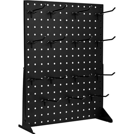 Pegboard Displaystandaard met 15 Haken Pegboard Panelen Display Zwart (1 STUK)
