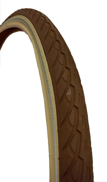 Deli Tire buitenband 26x1.75 (47-559) S-206 reflectie bruin/creme