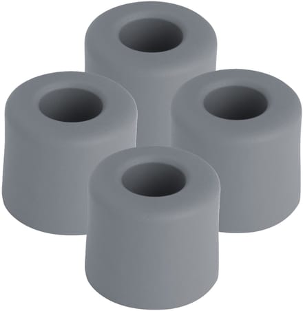 Benson Deurbuffers / deurstoppers rubbers - 4x - grijs - 30 x 25 mm - met schroefbevestiging