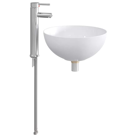 vidaXL - Badkamer - wastafel - met - kraan - en - afvoer - Chroom