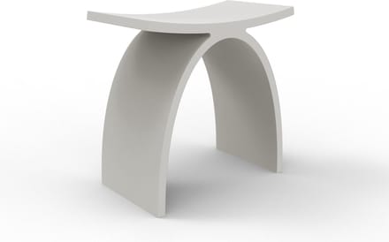 Zeza Solid Douchekruk - 42.5x23x42cm - solid surface - mat wit