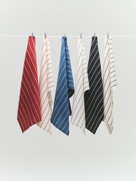 HAY Theedoek voor buitenmarkt (set van 2) - HAYMarketGeschirrtuchBeigeredstripe