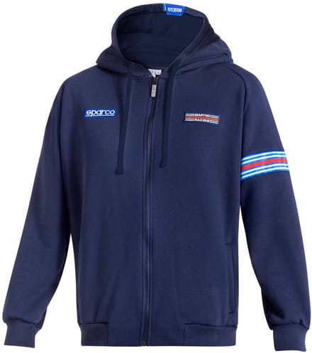 Sparco Martini Racing Full Zip MY25 Hoodie - Marineblauw - Maat M