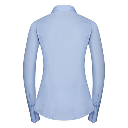 Russell Collection Dames/Dames Ultimate Stretch Slim Shirt met Lange Mouwen (Heldere lucht)