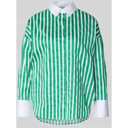 Regular fit overhemdblouse met afgeronde zoom