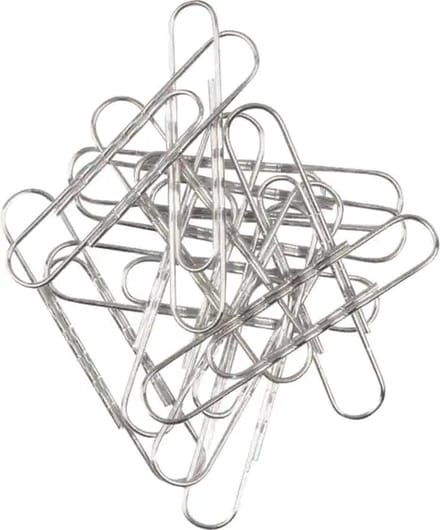 Viking - Paperclips – 77 mm – Golvend – Zilver – Gegalvaniseerd Staal – 100 Stuks