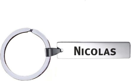 Sleutelhanger Met Naam - Nicolas - RVS