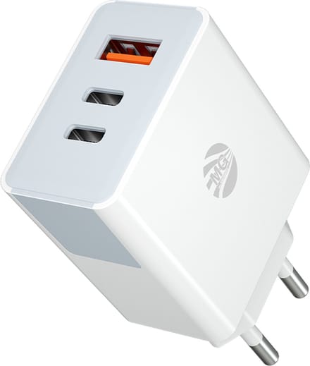 MG - Universeel Adapter - 40W - Super Fast Charging - Wit - 3 Poorten - 2x Type C 1x usb