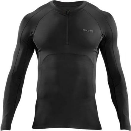 SKINS LONGSLEEVE TOP HALF ZIP BLACK - XXL
