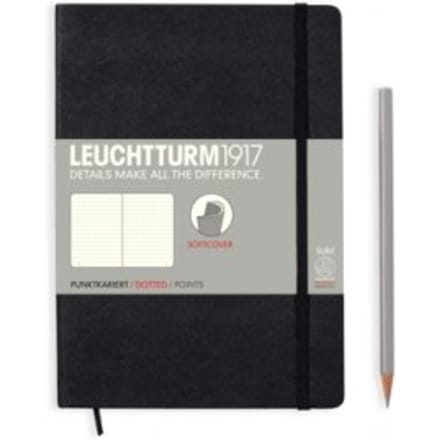 Leuchtturm1917 Notitieboek Medium - Softcover - Puntjes - Zwart
