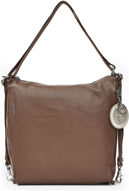 MANDARINA DUCK Leren schoudertas rugzak Mellow Leather Shoulderbag Milk Chocolate bruine