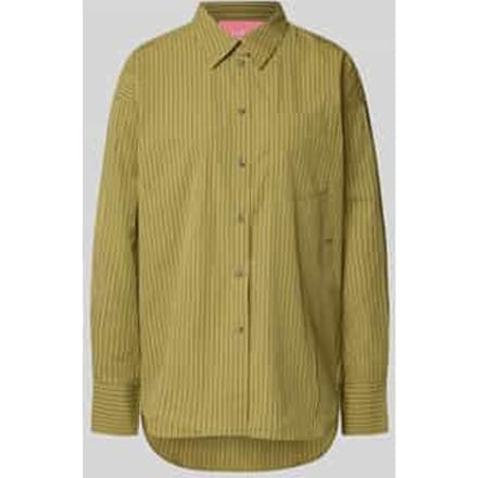 relaxed fit overhemdblouse van pure katoen model 'JAMIE'