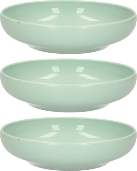 Plasticforte Kommetje/schaaltje - 6x - mintgroen - D16 x 4 cm - 520 ml - kunststof