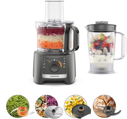 Kenwood MultiPro Compact - FDP31.170GY - Foodprocessor - Grijs