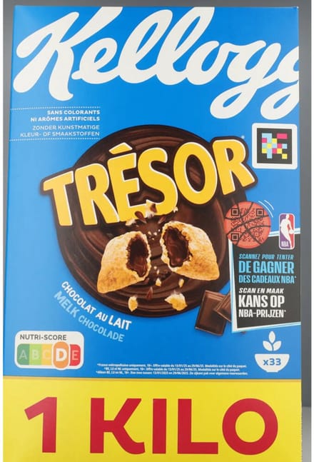 Kellogg's Tresor Melk Chocolade Ontbijtgranen - 1 x 1000 gr