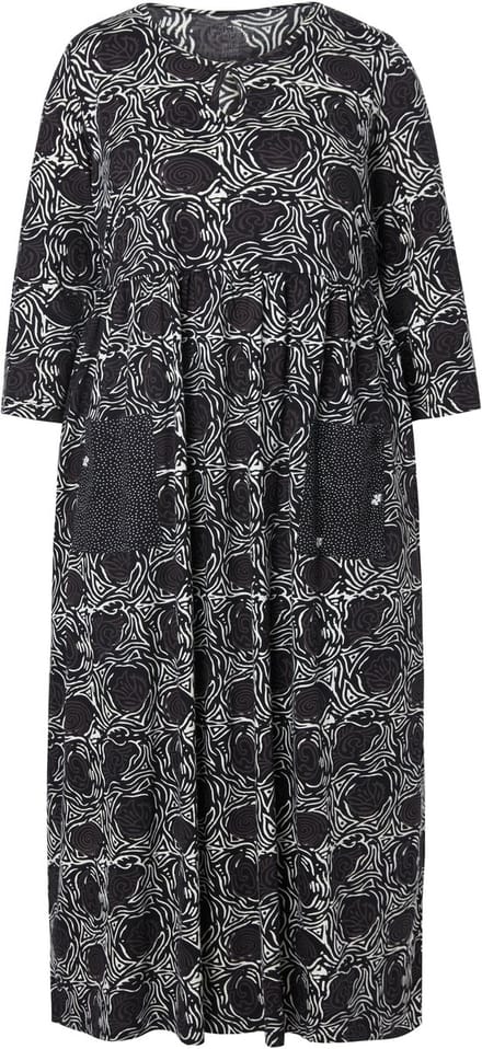 Ulla Popken - Dames - Jersey jurk - Sneeuwwit - Maat 62+
