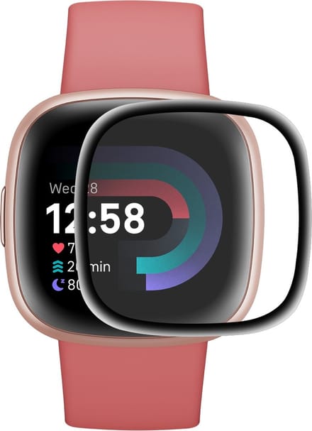 By Qubix - Soft PC Screen Protector - Geschikt voor fitbit Versa 4 / Sense 2