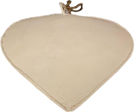 Hart hanger zink wit 20x20 cm