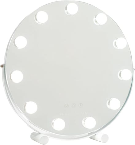 Make-up Spiegel met Verlichting - 11 LED - 3 Lichtmodi - Verstelbare Intensiteit - Touch Control - Verstelbare Positie - 42.5x10x42cm